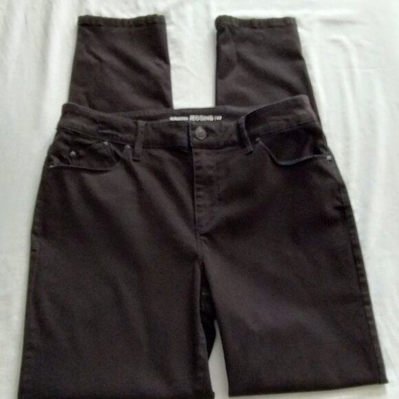 CHICO's PLATINUM Black Brushed Cotton JEGGING Pants Sz 0.5 - Picture 2 of 6